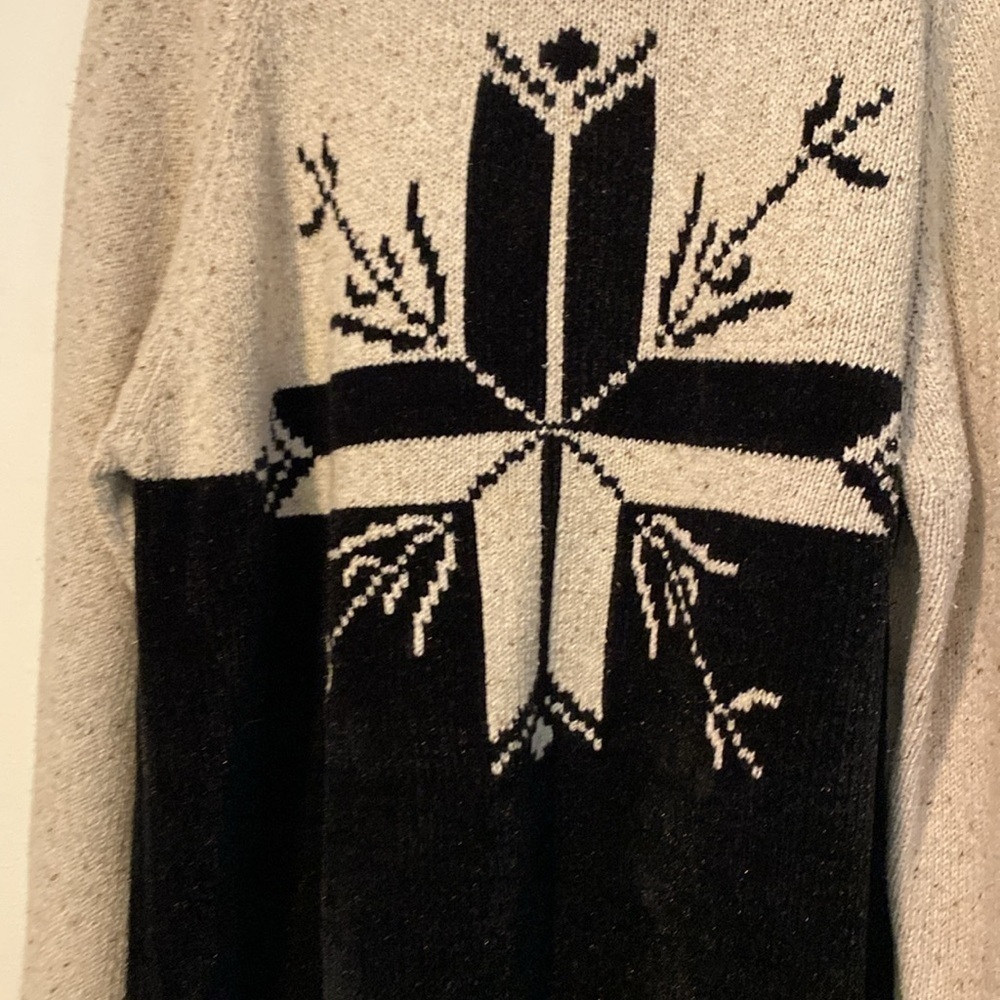 Russ Beige and Black Nordic Knit Sweater - Picture 2 of 11